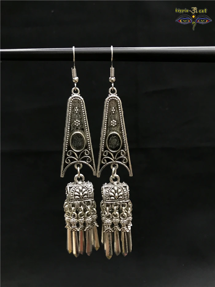 Модная коллекция восточных кодов серебряные серьги многофункциональные Miao