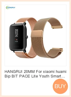HANGRUI 20 мм для xiaomi huami Bip BIT PACE Lite Youth Smart Watch Band Заменить Металлический Ремешок Браслет для Huami Amazfit Bip Band