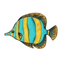 tropical fish patch swimming diy craft iron on applique custom embroidered patches iron on badge patch