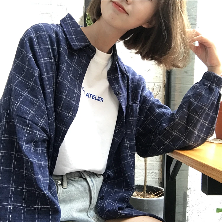 2018 Новинка весны blusas сорочка роковой с Длинным Рукавом Кимоно рубашка Для женщин