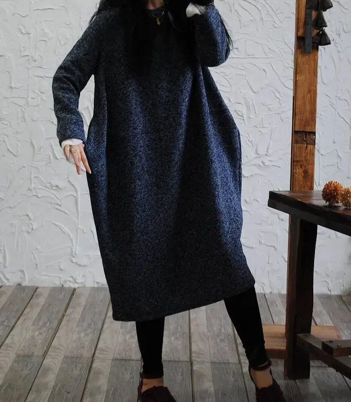 ASYMSAY 2017 осенне зимняя женская одежда простая Женская с длинным рукавом и круглым