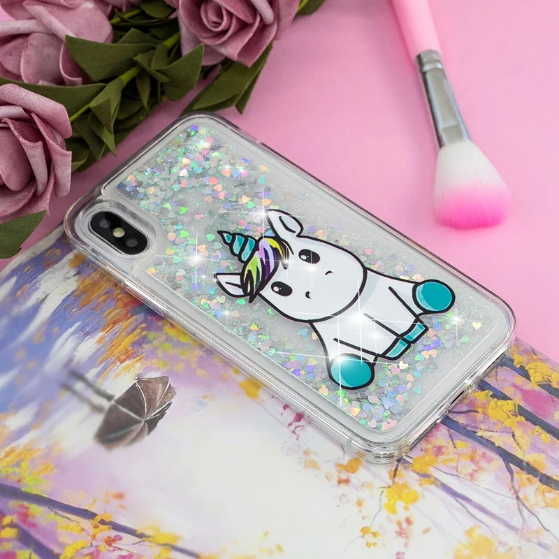 Жидкий чехол для Samsung Galaxy J4 J6 A6 A7 S8 S9 Plus 2018 Note 9 Xiaomi Redmi F1 6A мультяшный Забавный