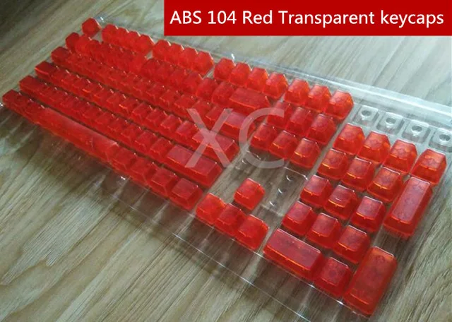 Прозрачные колпачки для ключей 104, колпачки для ключей Cherry MX, переключатели MX, механические клавиши для клавиатуры с подсветкой - Цвет: Золотой