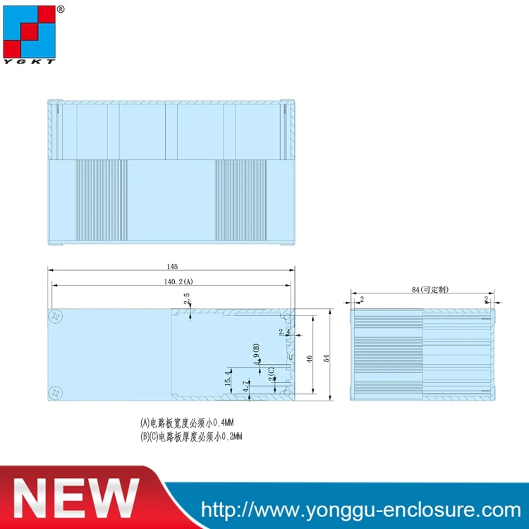 Φ 145*54 95 мм WxH L алюминиевый корпус для электроники/чехол Корпус электроники diy