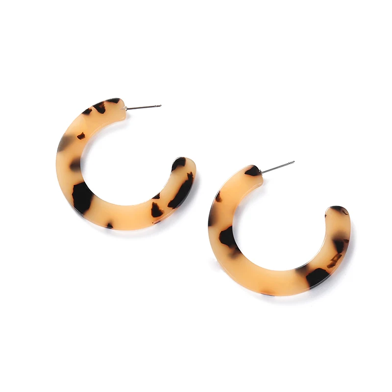 Черепаховые серьги-кольца для женщин 2020 круглые геометрические серьги модные