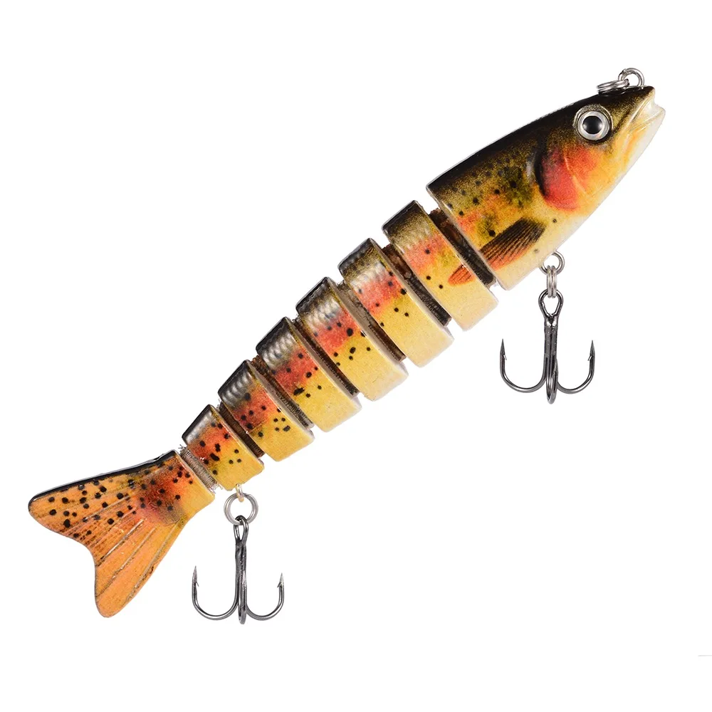 1 шт. реалистичные Щука маски Рыбалка приманки 3d 8 Сегмент Swimbait приманку Жесткий