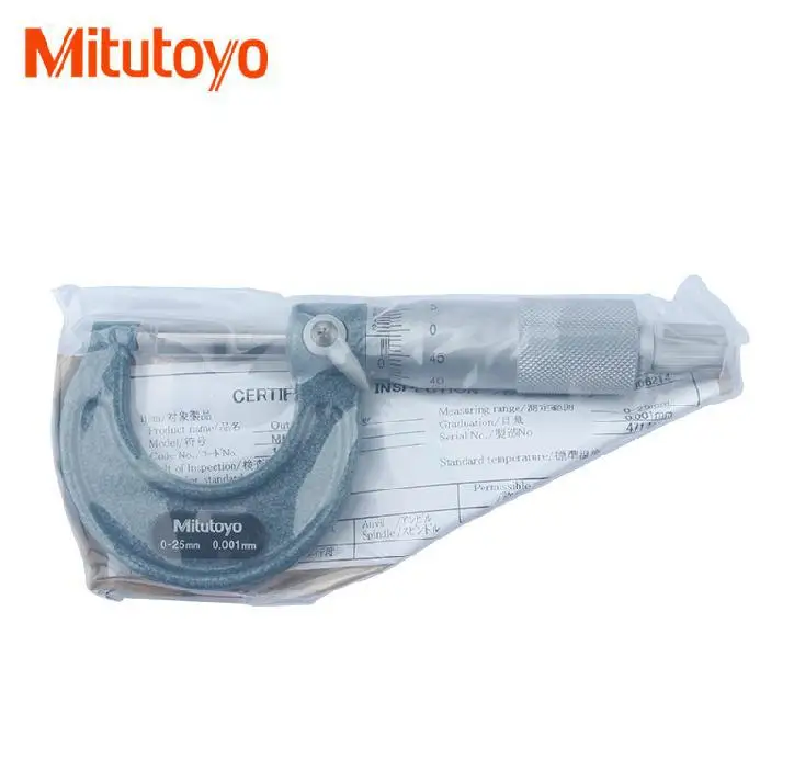 Mitutoyo внешний микрометр штангенциркуль индикатор 0 25 мм/0 01 103 137 стедиометр pie de rey