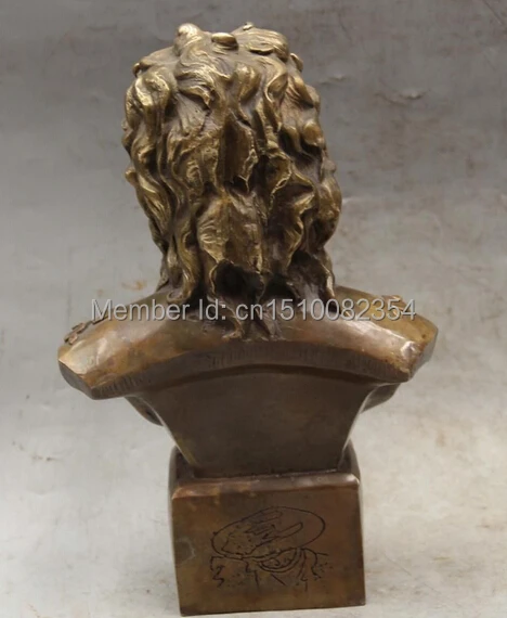 11 &quotКитайский Бронзовый США Майкл Джексон музыкальная голова бюст скульптура