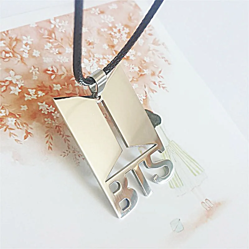 Новинка 2018 BTS bangtan мальчики титановая стальная цепь модное ожерелье кулон