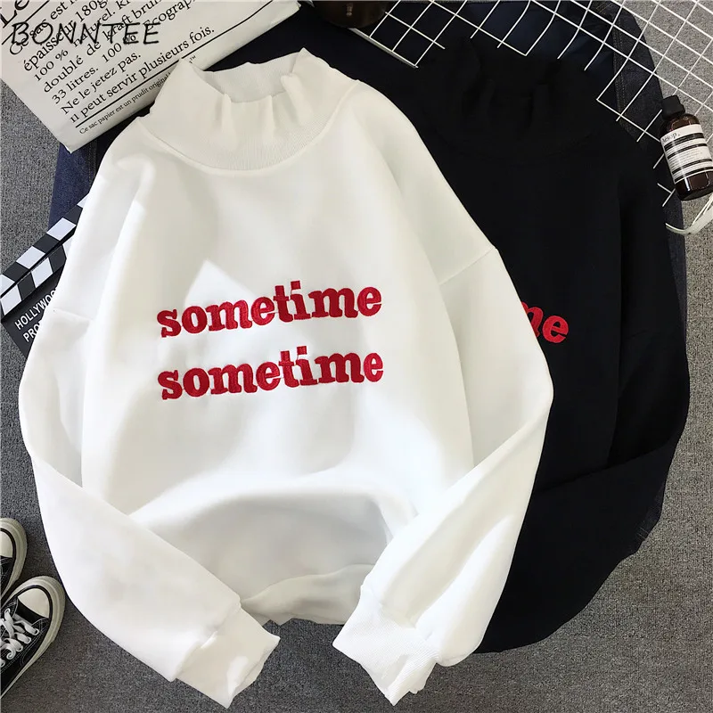 Женские толстовки с капюшоном из вельвета Harajuku Ulzzang, водолазка с длинным рукавом для отдыха, Женский пуловер с буквенным принтом, женские свитшоты