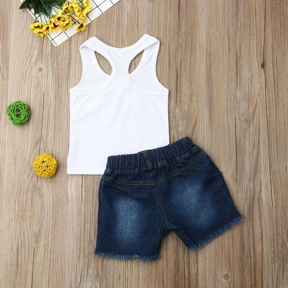 Комплекты одежды для маленьких девочек на День Независимости белая жилетка с