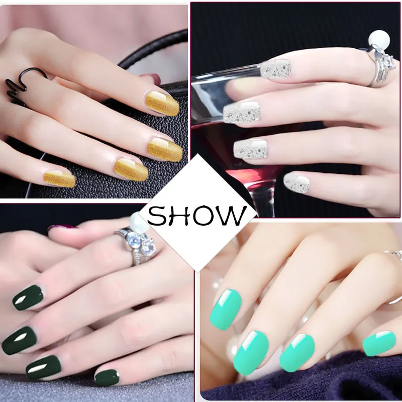 BOLUOYIN Candy Color UV Gel Varnish Semi-permanent Colors Nail Polish Soak-off LED Solid Enamel Permanent | Красота и здоровье