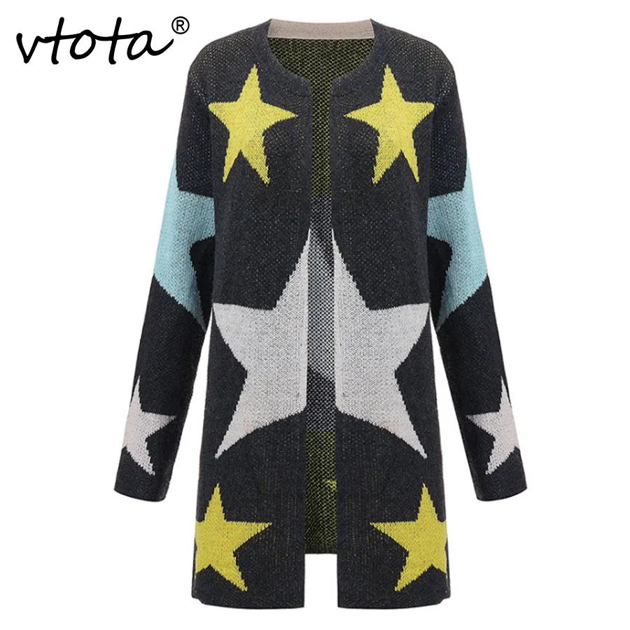 VTOTA Fashion Women Loose Casual Knitting Long Cardigan Female Sweater Knitted Jumper 2018 Winter Warm C0 |
