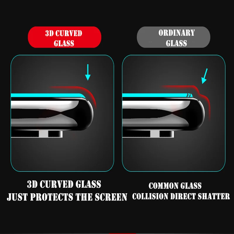 3D полное покрытие изогнутый мягкий край закаленное стекло для iPhone Xs max защита экрана на X XR Полное защитная