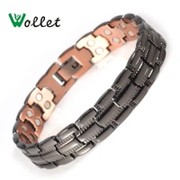 wollet jewelry copper bracelet bangle men healing energy magnetic therapy all magnets