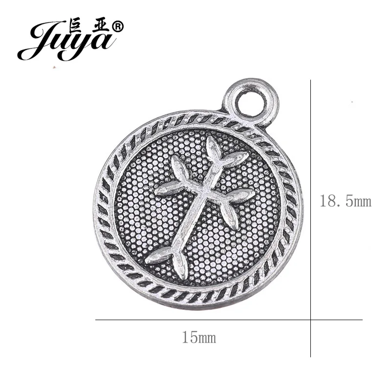 JUYA 10 шт сплав различные узоры круглые кулоны и подвески для женщин мужчин