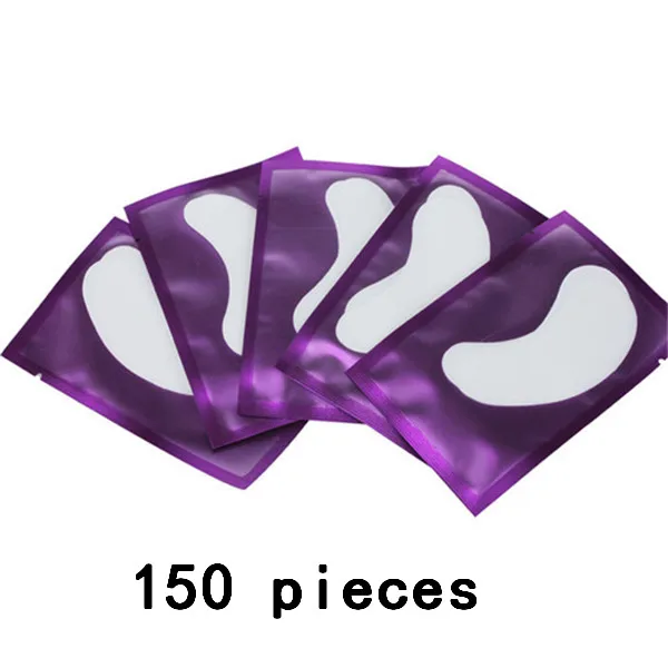 150 purple 100 шт. патчи для глаз для ресниц розовые синие золотые накладки для глаз без ворса патчи для ресниц удлинитель ресниц - Цвет: 150 purple