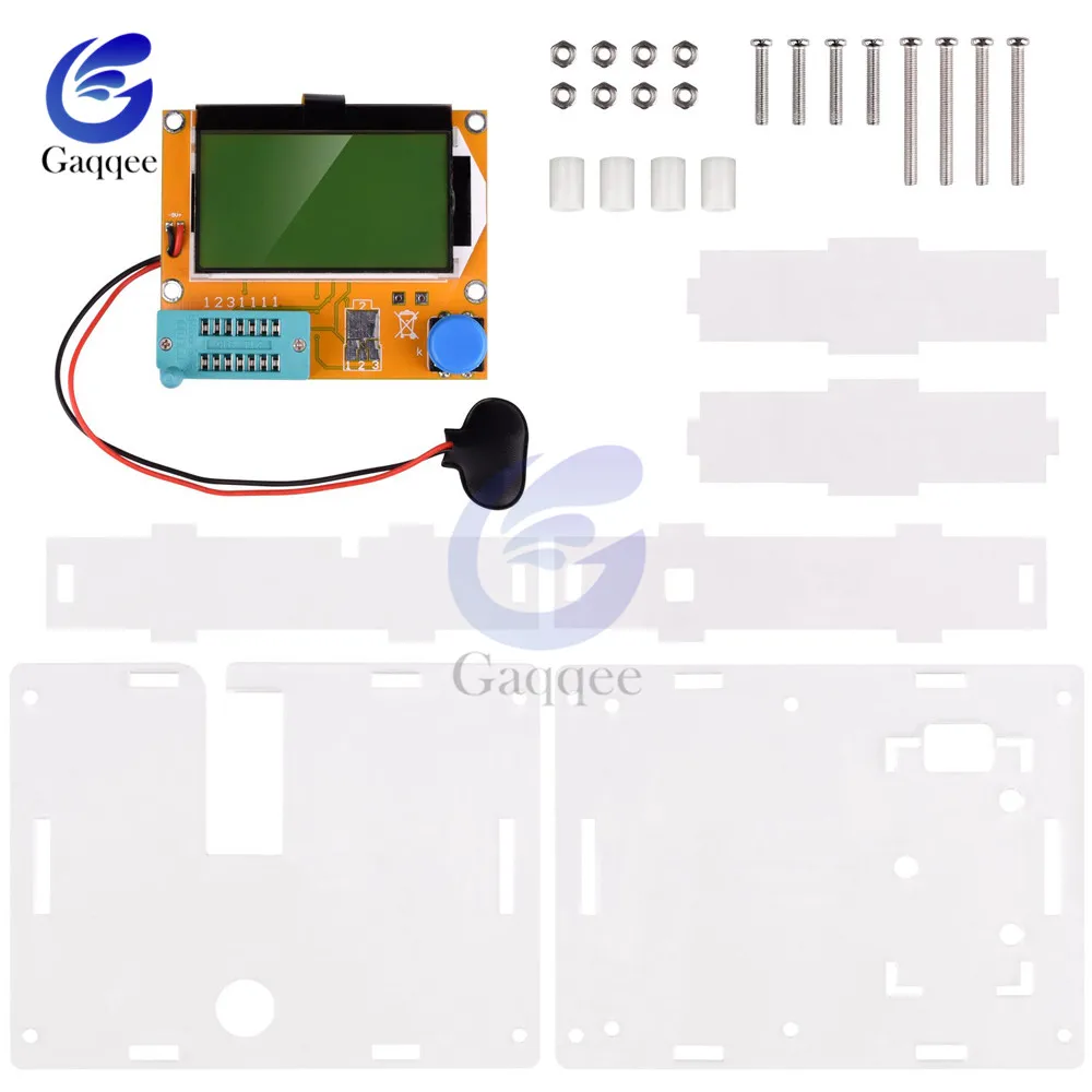 Mega328 LCR-T4 Транзистор тестер Диод Триод Емкость Сопротивление Индуктивность мультиметр модуль с прозрачным Щит чехол