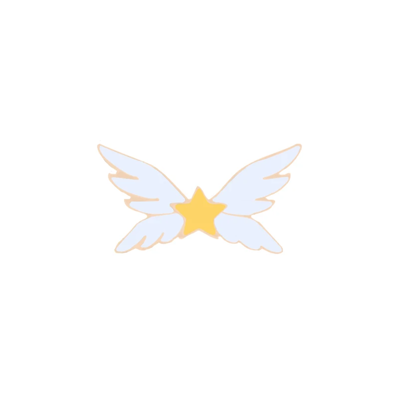 Wings Подарки для мальчиков крутая брошка мультфильм ювелирные изделия для женщин серфинг стрельба из лука мяч булавка милые звезды крылья рюкзак джинсовая рубашка реквизит украшения - Окраска металла: Wings