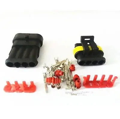 

5sets Waterproof 4 Pin Connector Plug Electrical Car Motorcycle HID