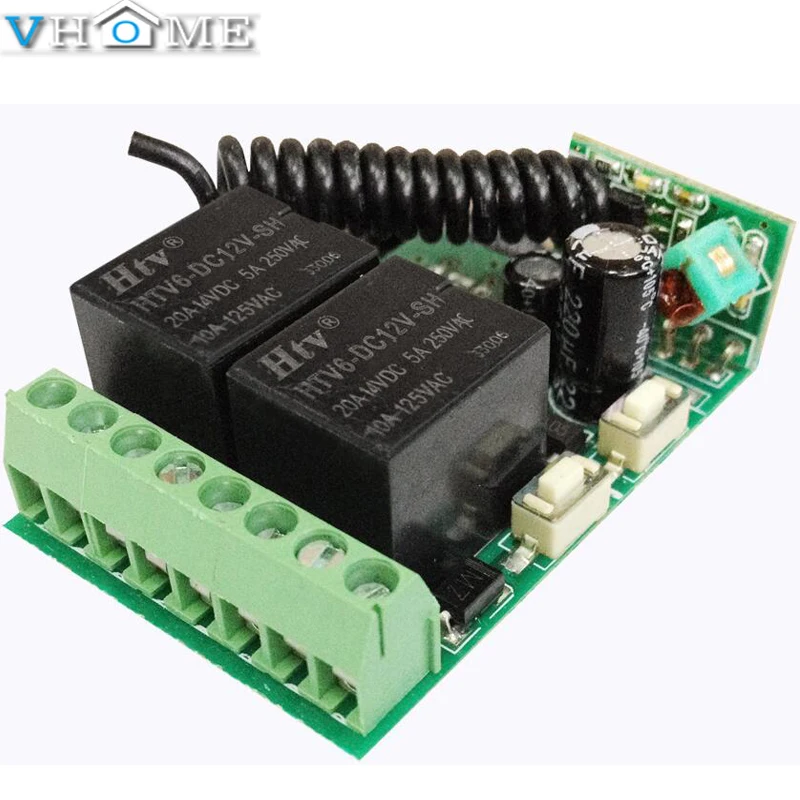 Беспроводной контроллер обучающего переключателя Vhome 1 шт. 2CH DC 12 V 2 CH 315 MHz/433 MHz