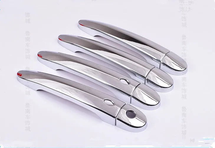 New Chrome Car Door Handle + Cup Bowl Cover Trim With Smart Entry Buttons For Chery Tiggo 5 2014 2015 Accessories | Автомобили и