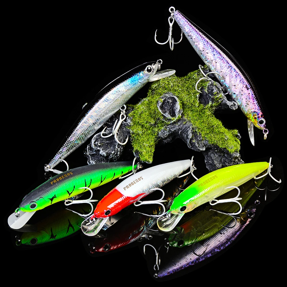 PROBEROS рыболовная приманка гольян Пластиковые жесткие приманки 14 5 см/24 83 г с 3x2 #