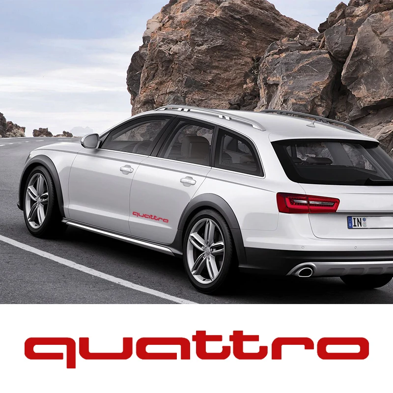 2 шт. oracal стикер Quattro виниловая наклейка гонки герба логотип для Audi A3 A4 S4 S3 S5 TT s7 RS A5