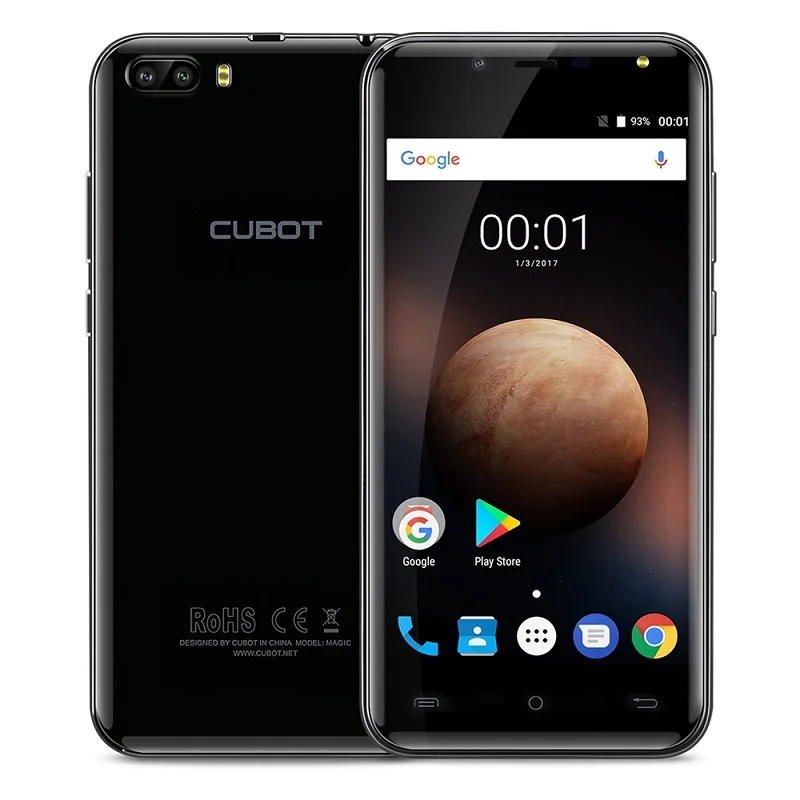 Оригинал Cubot Magic изогнутые Дисплей MT6737 4 ядра сзади двойной камеры смартфона Android 7