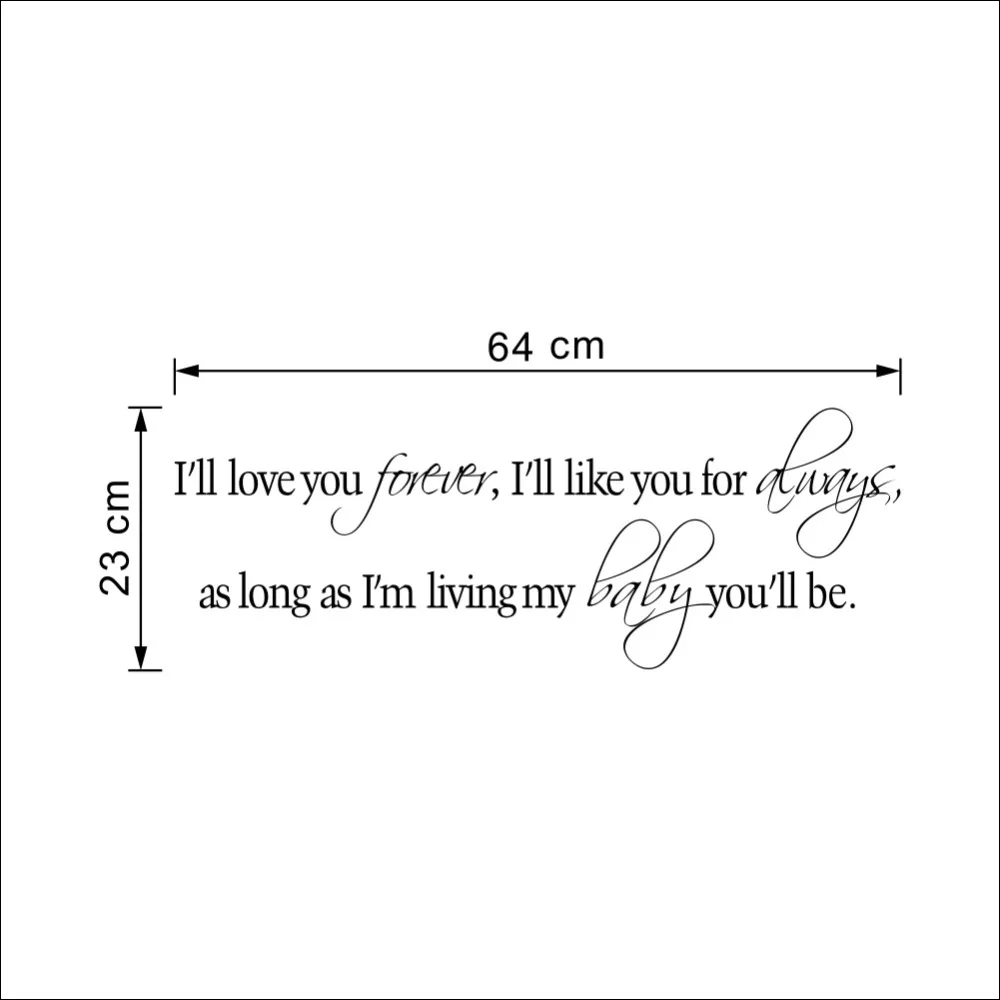 Love You Forever Like всегда так долго как я живу мой ребенок вы будете-виниловые настенные