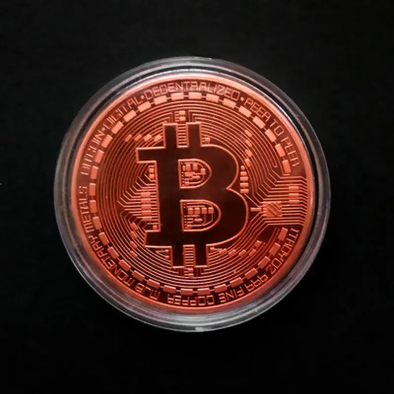 100 шт 40 мм Биткоин Коллекционная сувенирная монета медаль физической биткоинов