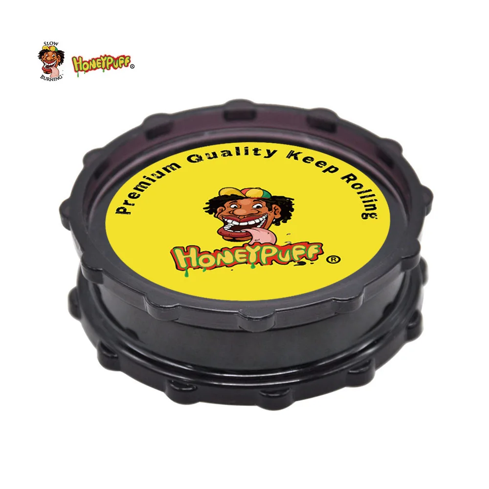 

HONEYPUFF Polygonal Plastic Tobacco Herbal Grinder Herb 70mm 2Layer Spice Grinder Shark Teeth Pollen Blender Smoking Accessories