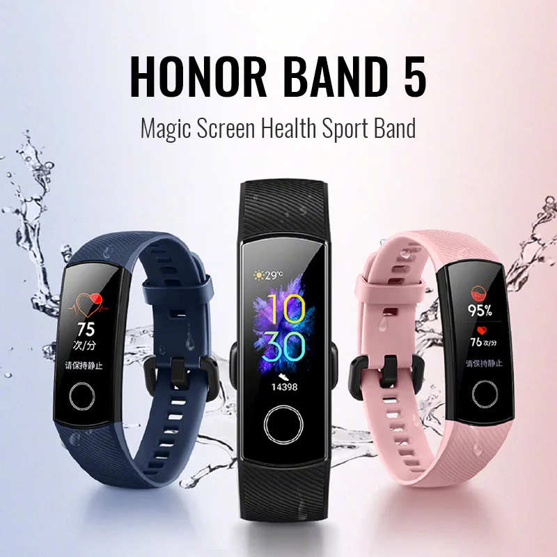 Оригинальный Смарт браслет Huawei Honor Band 5 с функцией измерения уровня кислорода в