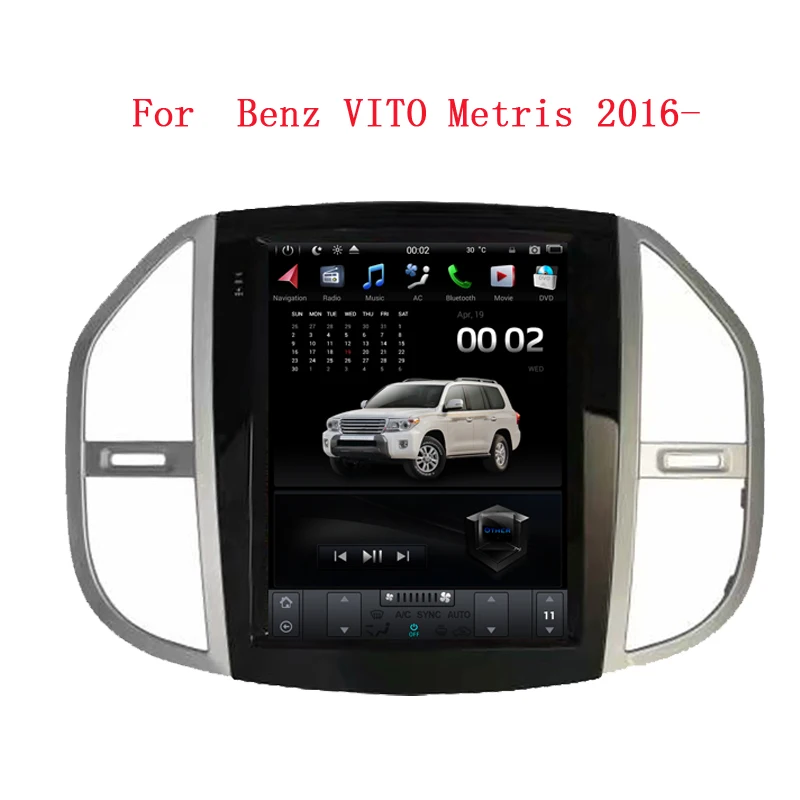 Автомобильный dvd плеер с вертикальным экраном 12 1 дюйма в стиле tesla android 9 0 для Mercedes