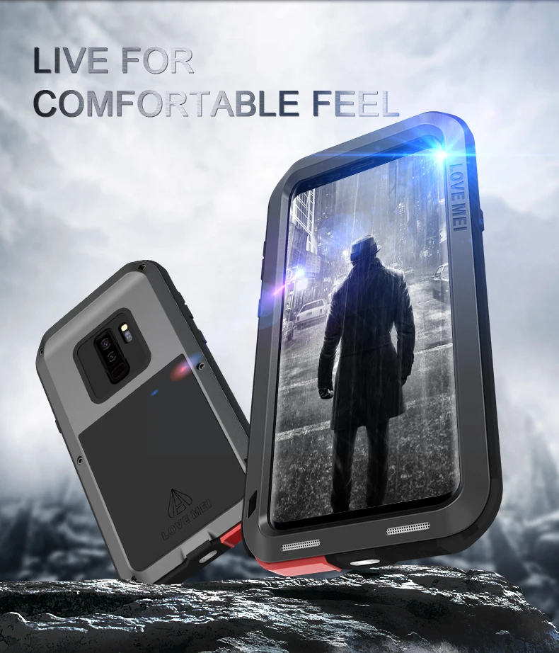 

Original Love Mei Powerful Case For Samsung Galaxy S9 5.8 inch /Galaxy S9 plus Shockproof Metal Aluminum Case Cover + Package
