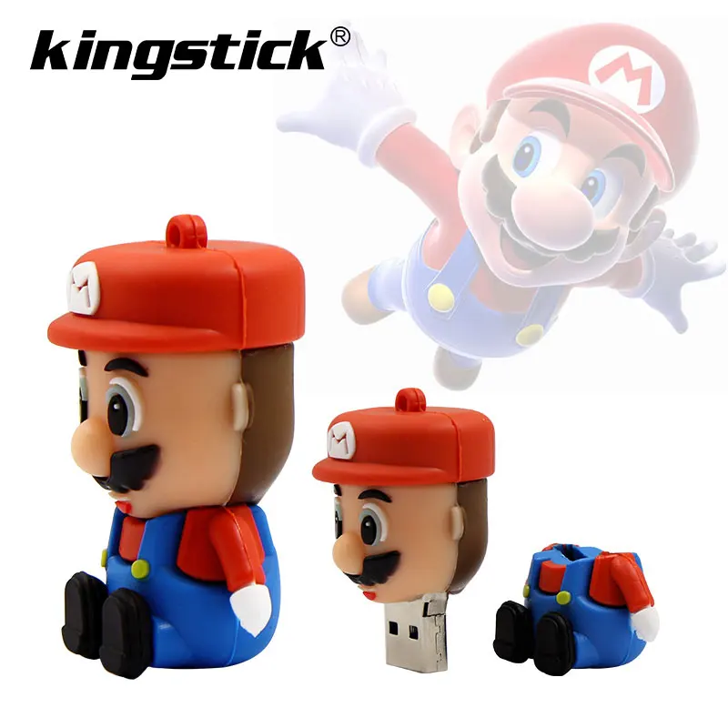 Супер Марио USB флеш-накопитель игра мультфильм игрушки Флешка 128 Гб 64 ГБ 32 ГБ 16 ГБ 8 ГБ 4 ГБ флеш-накопитель usb-флэш-накопитель