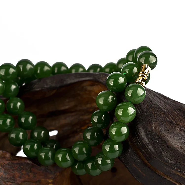 Высокое качество оптовая продажа красивое зеленое ожерелье 08 мм модные