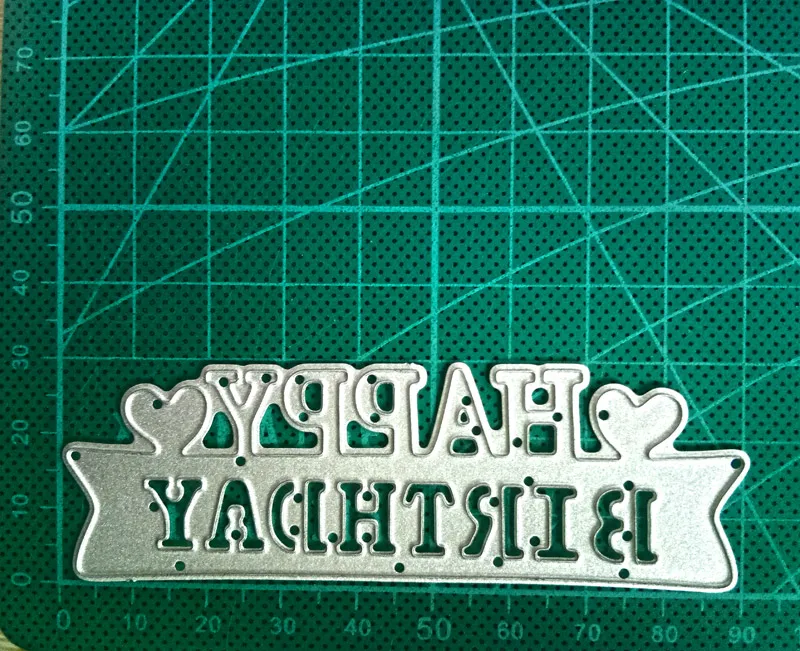 Баннер с днем рождения металлические резные штампы Скрапбукинг Ремесло тонкая