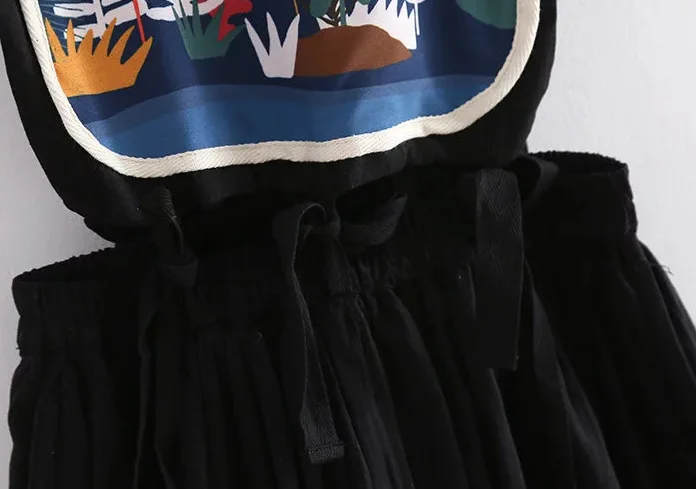 Новинка лета 2019 платье на бретелях с принтом в японском стиле игривое хлопковое