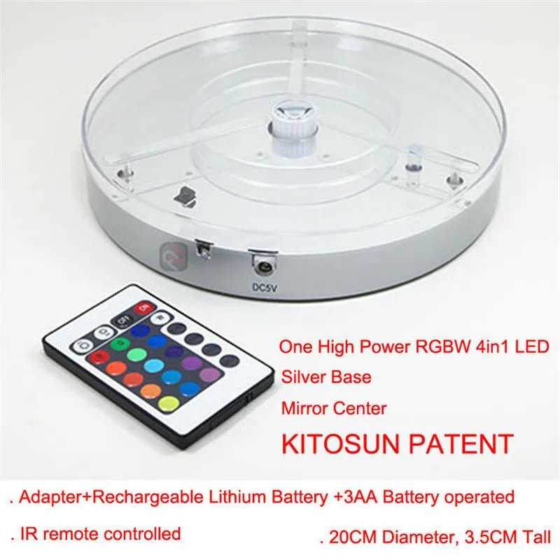 値段 4ピース/ロットウェディングパーティーホームデコレーション下花瓶ベースライト、8インチ充電式rgbw、多色ライト付きリモコン
