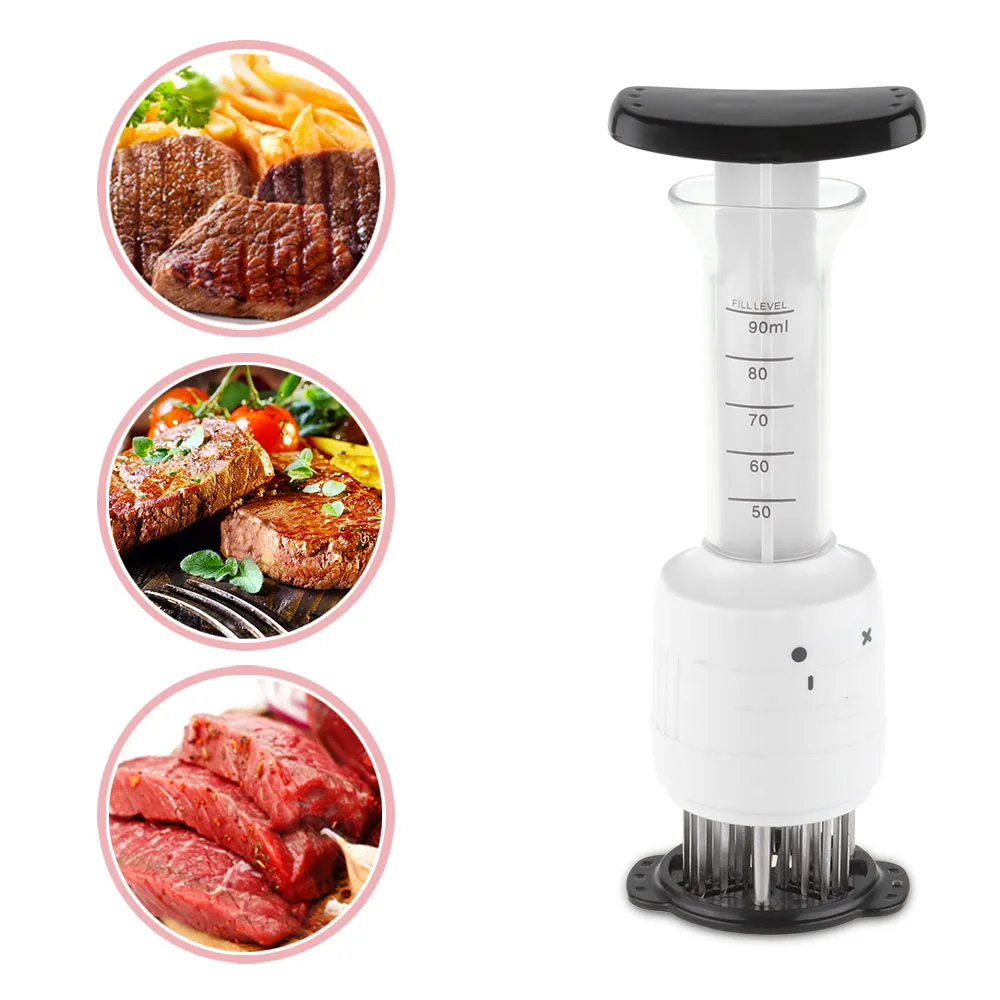 Соусы инжектор Multi function мясо смягчитель иглы и шприц для впрыскивания маринад