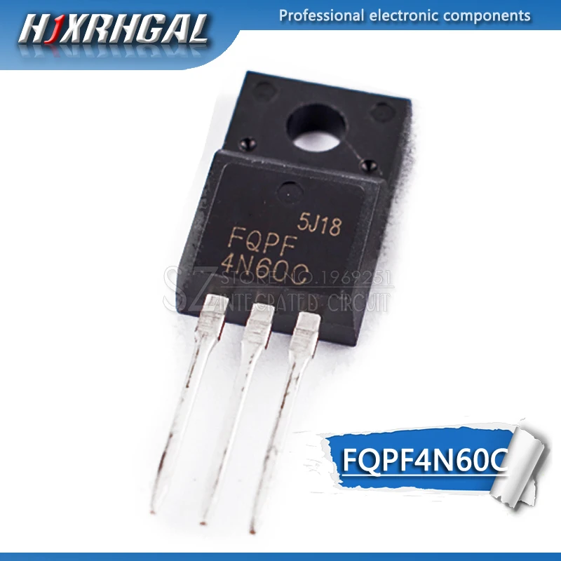 1 шт. FQPF4N60C TO 220 4N60C 4N60 TO220 FQPF4N60 Новый МОП полевой транзистор HJXRHGAL|Транзисторы| |