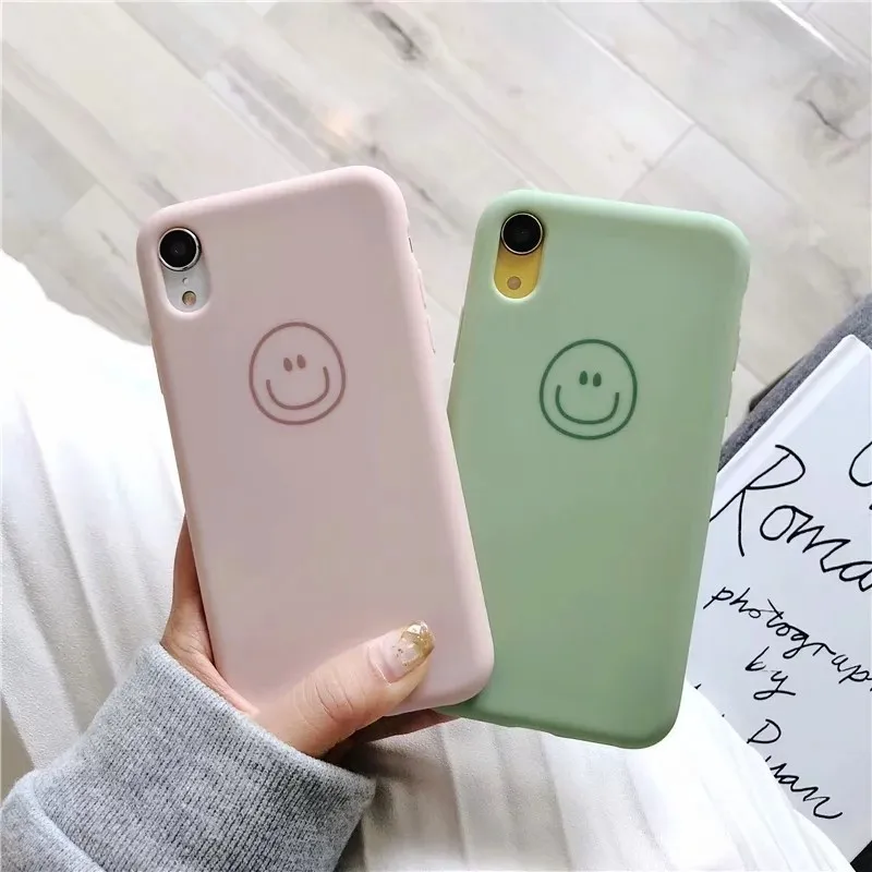 Для IPhone X XR и 6s 6 7 8 Plus 6plus 7plus 8plus милые конфеты без логотипа Smile 2019 оригинальный