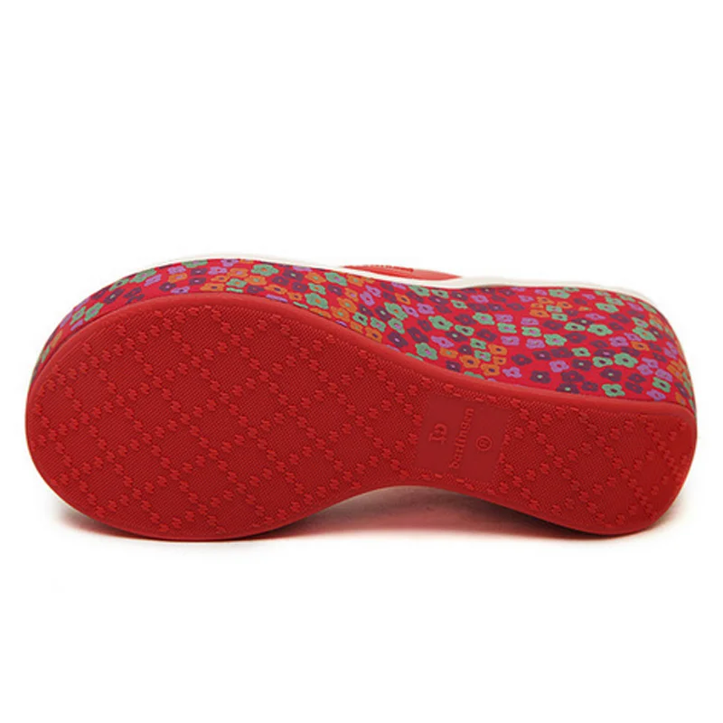 Фирменные сандалии клин дамы Пляжная Летняя обувь на платформе шлепанцы женская