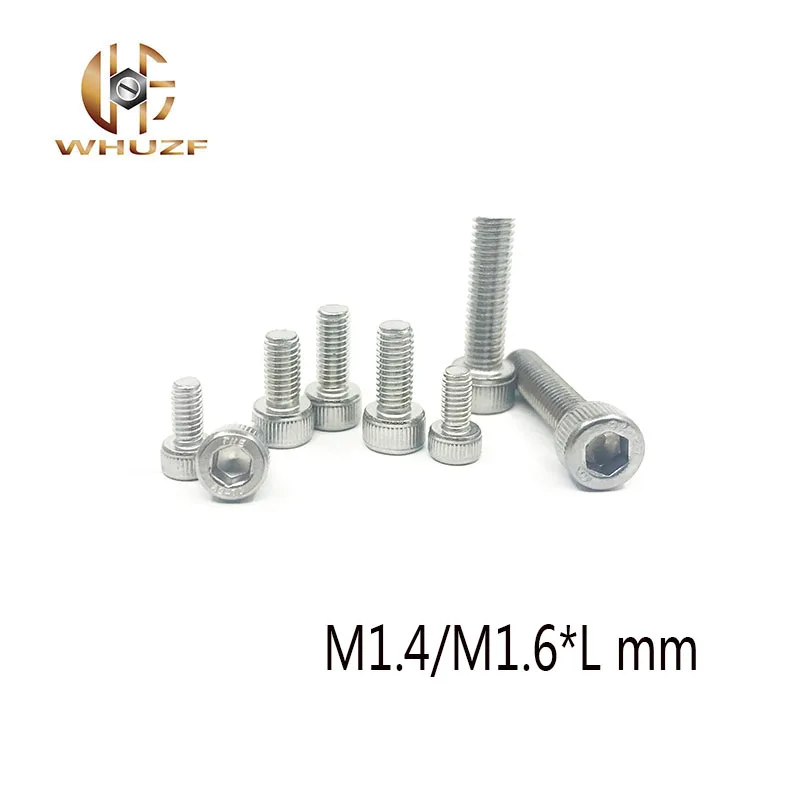 20 шт. M1.4/M1.6 * 3/4/5/6/8/10/12/16/20 DIN912 304 Шестигранная головка шестигранной головки из