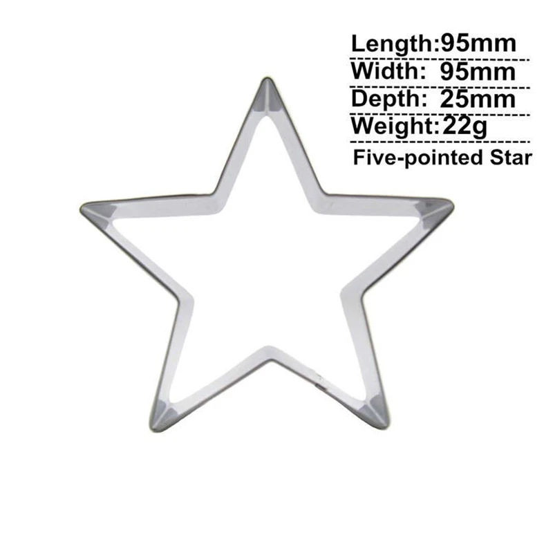 Big Five-pointed Star Figure Shape Cake Cookie Biscuit Baking Molds Mousse Decorating Fondant Cutters Tools Printing | Дом и сад