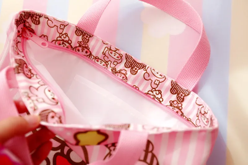 Мультяшная Hello Kitty Melody Cinnamoroll pompomprin Dog Холщовая Сумка для покупок женская сумка на плечо Детская сумка для обеда Эко сумка-тоут
