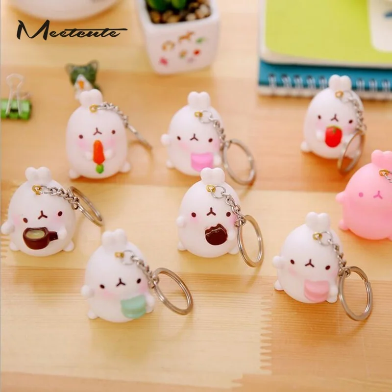 Meetcute 4 5 см безделушки миниатюрный кавайный брелок в виде кролика из смолы для