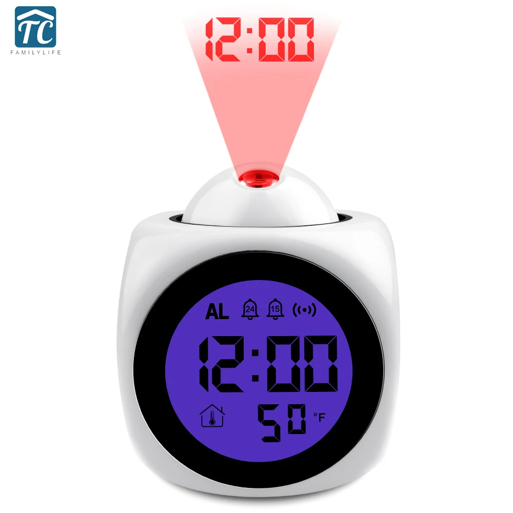 Часы проектор электронные с ЖК дисплеем и подсветкой|talking alarm clock|alarm clocktalking |
