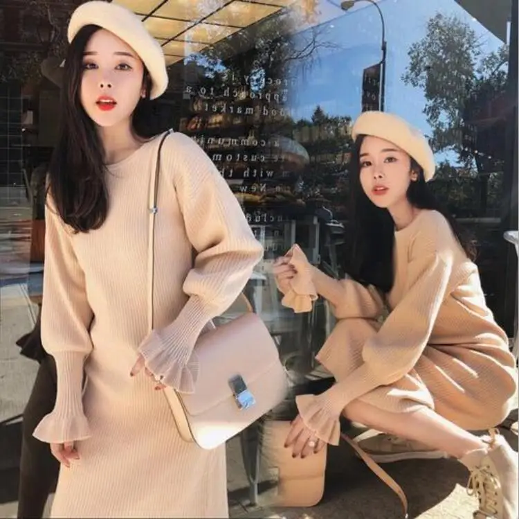 Женское трикотажное платье разноцветные женские весенние сексуальные длинные